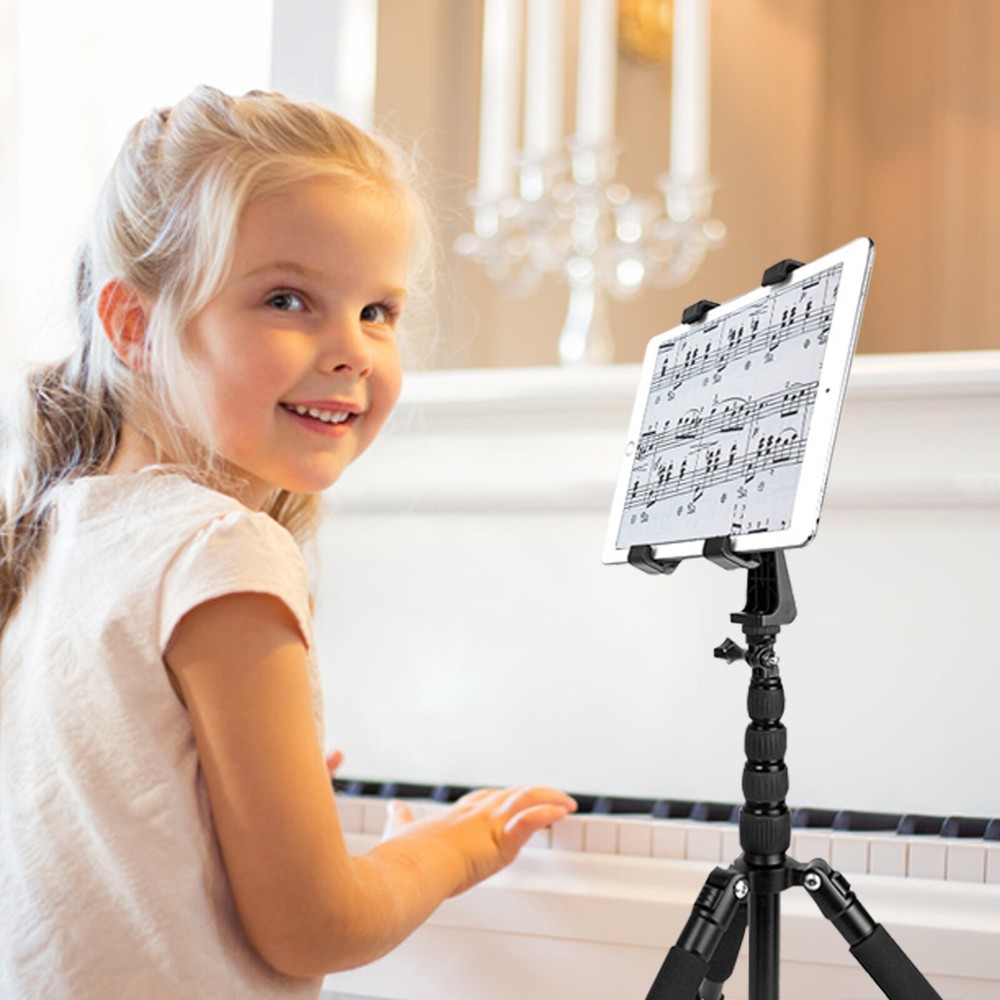 Tripod Mount Holder Bracket 1/4" Thread Adapter For 7"-12" Tablet iPad Universal