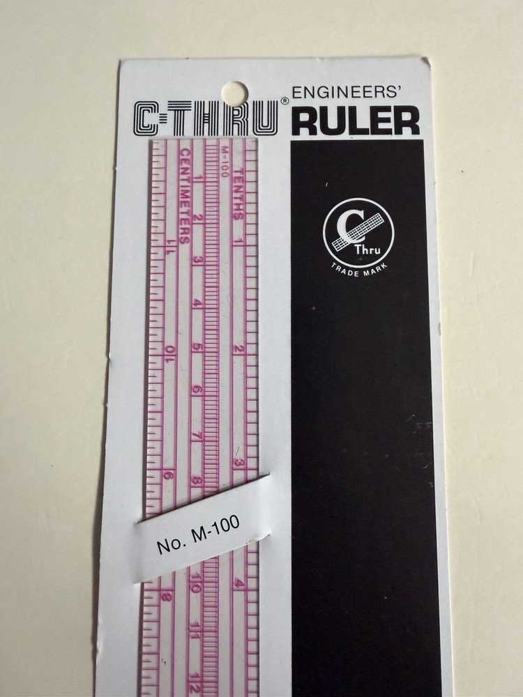 C-THRU M-100 Engineering Ruler made in usa