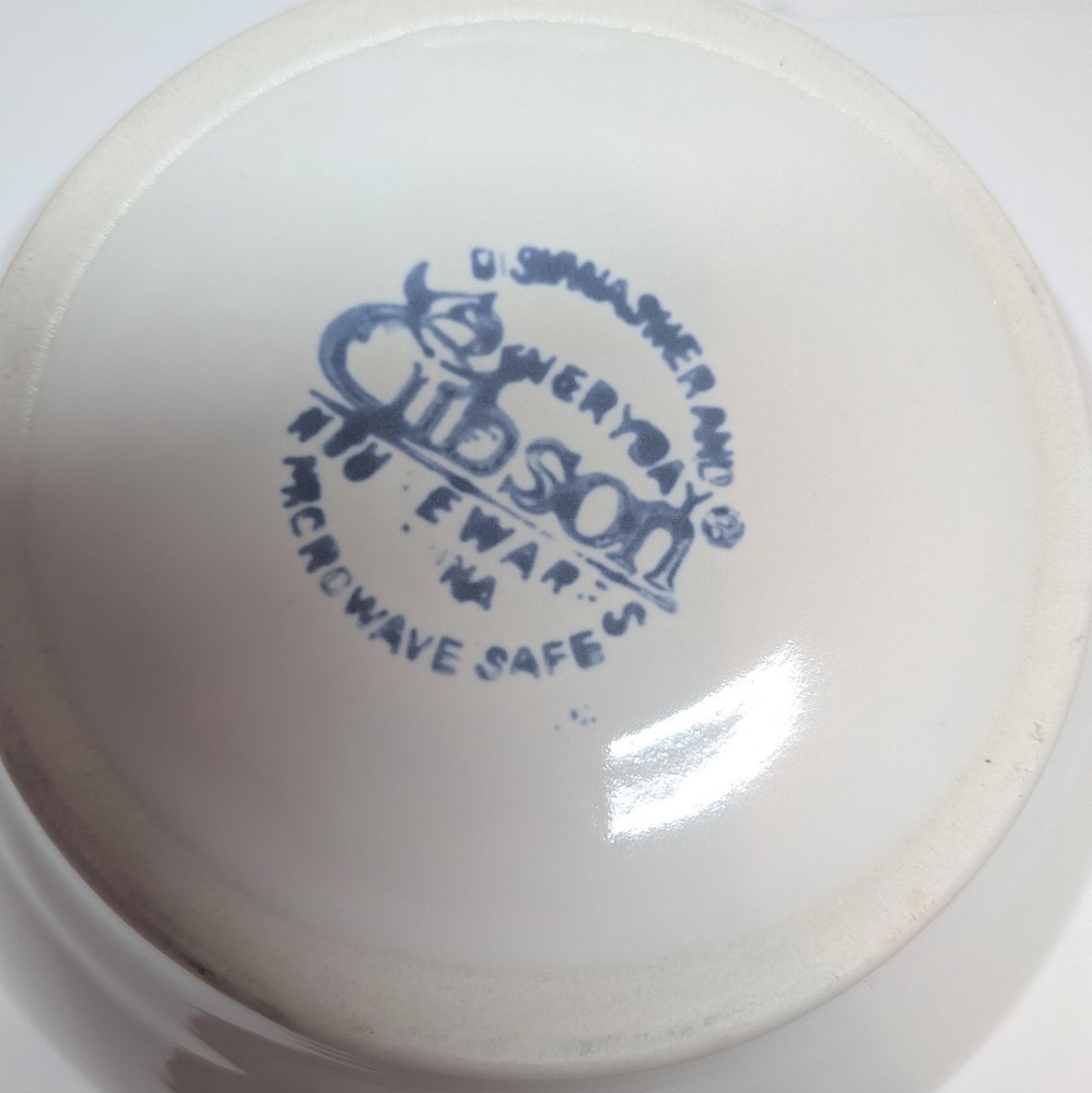 Gibson White/Blue Stripe Stackable Mixing Bowl Set of 3