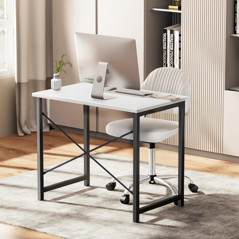 32 in Small Computer Desk for Home Office Modern Study Work Table Simple Style..