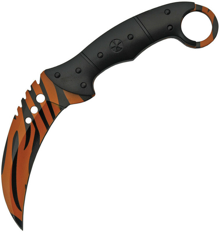 New China Made Tiger Print Karambit 211462