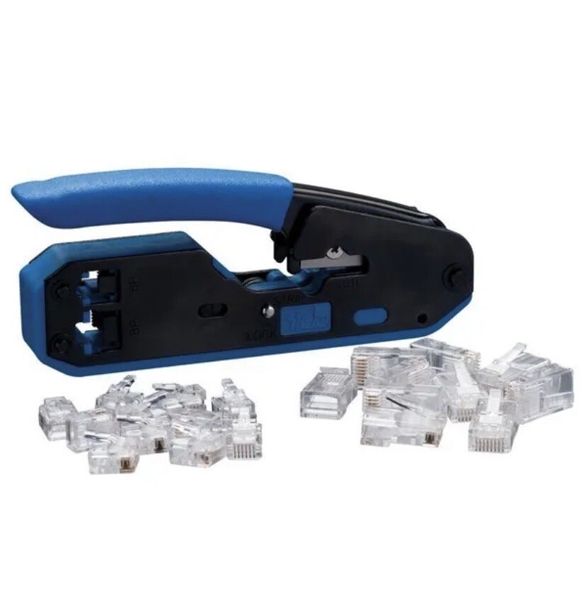 Combo 4 Tools Rj45 Crimping Tool Kit Set For CAT5/CAT6 Lan Cable Tester Network