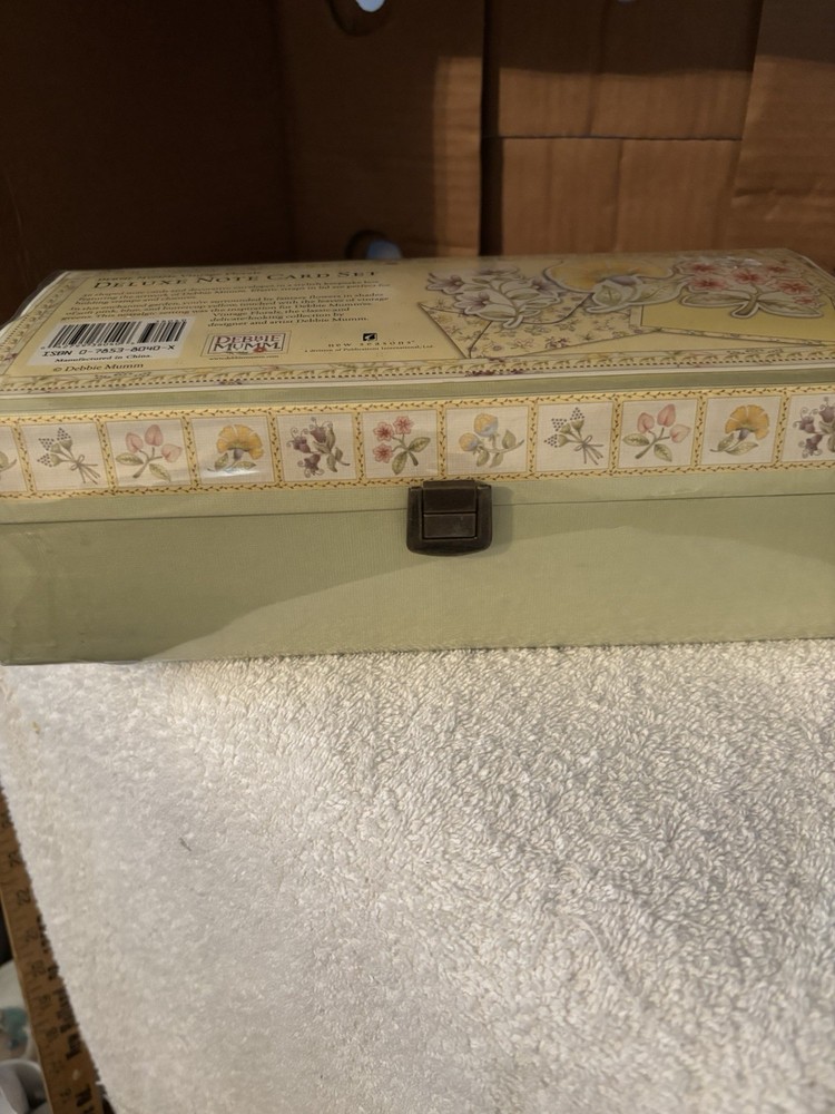 Diecut Floral Deluxe Note Card Set Keepsake Box