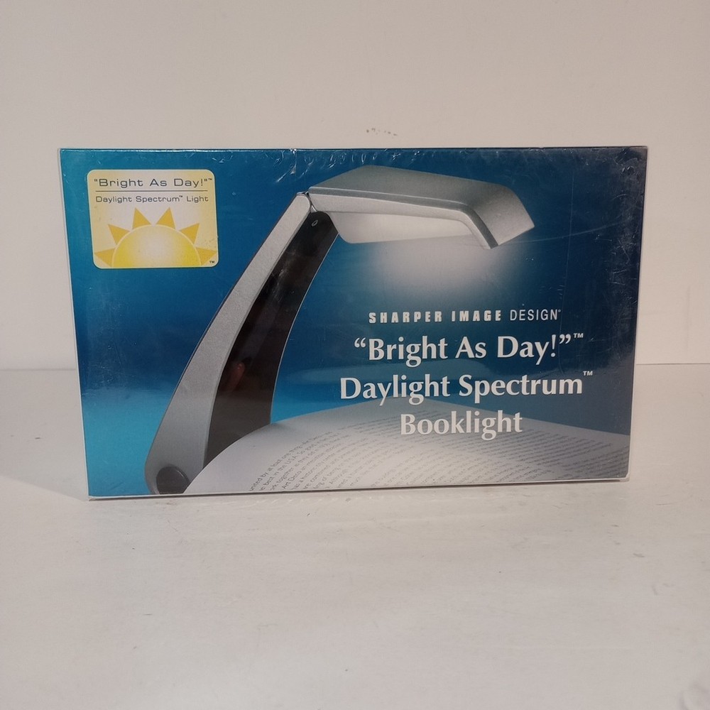Sharper Image Design Bright As Day Book Light Flashlight Brand New