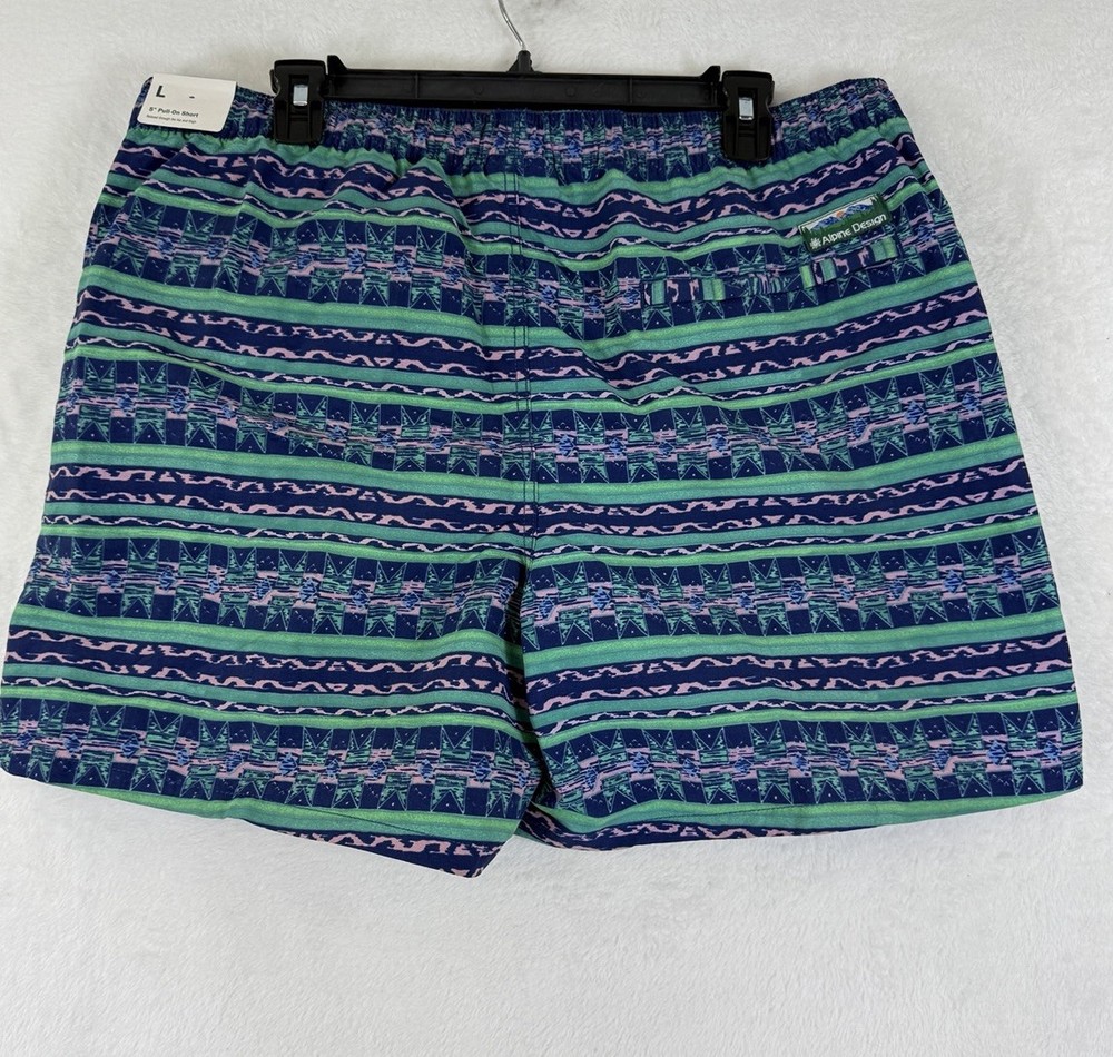 Alpine Design Shorts Mens Large Blue Lined 5” Pull On New NWT