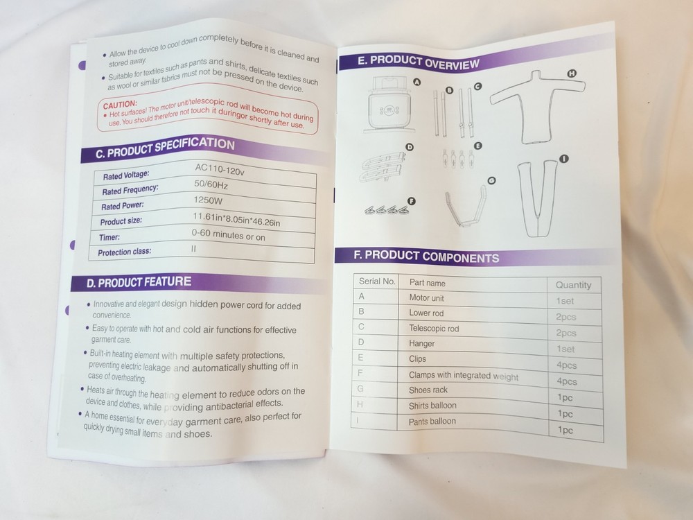 Automatic Hot Air Ironing Machine, Clothes Iron Steamer, Read Condition Missing