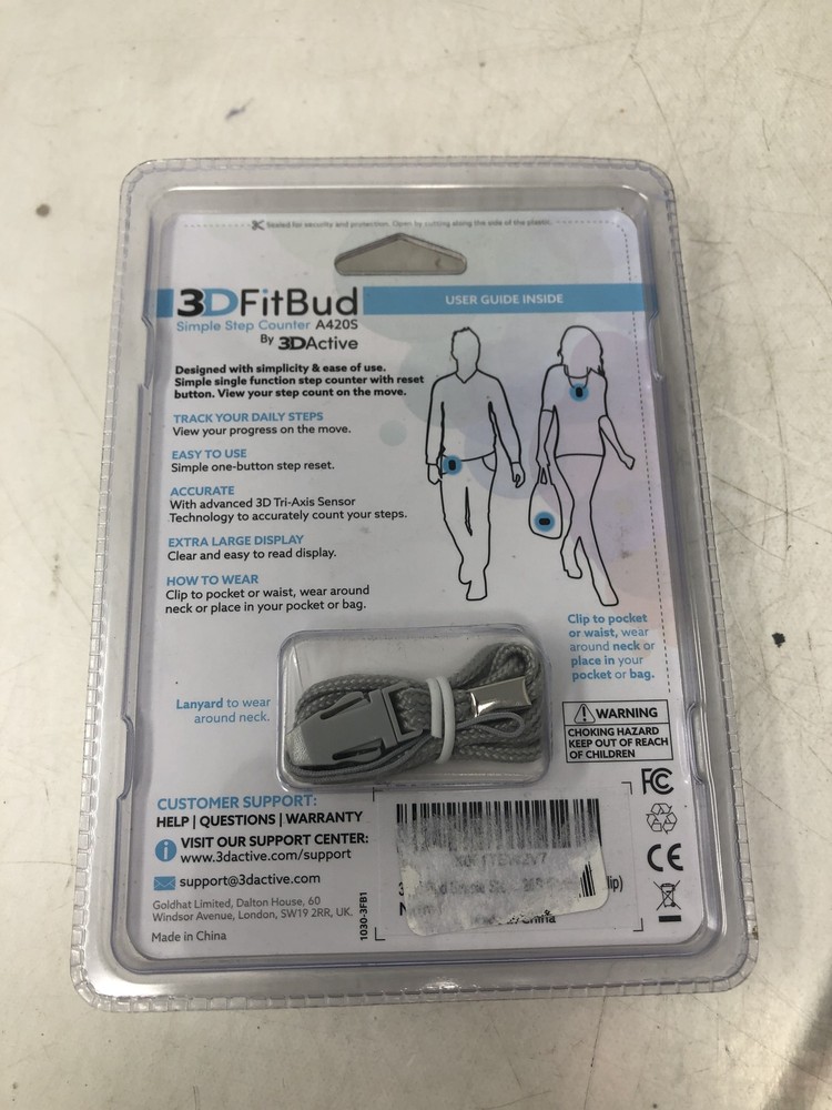 3DFitBud Simple Step Counter Walking 3D Pedometer by 3DActive(Model:A420S),Pink