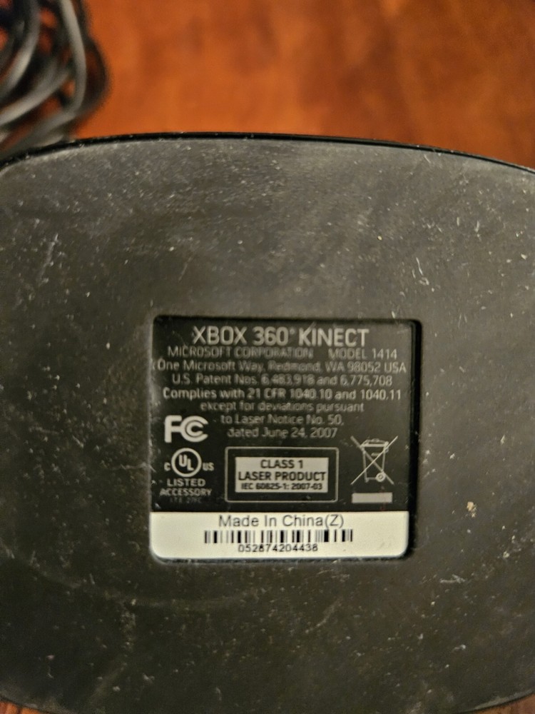 Microsoft 1414 Xbox 360 Kinect Sensor Bar Only - Black - Untested