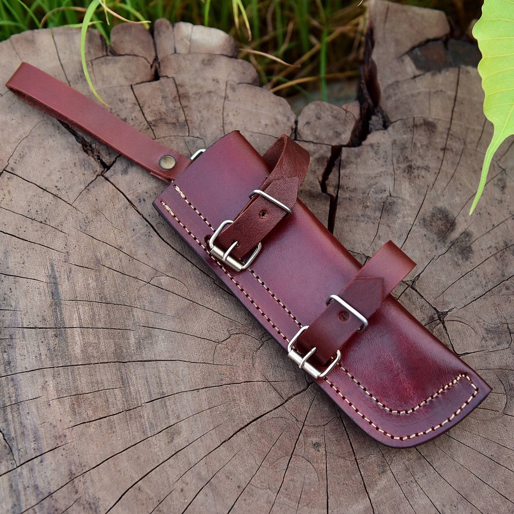 GENUINE LEATHER KNIFE SHEATH CUSTOM HANDMADE SHEATH FIXED BLADE KNIFE / HOLSTER