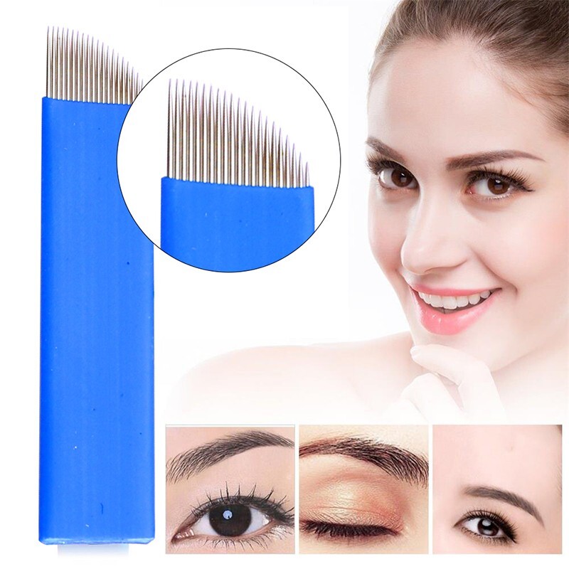 Tattoo Microblading Needles Blade Eyebrow Sterile Semi-Permanent Makeup Lip