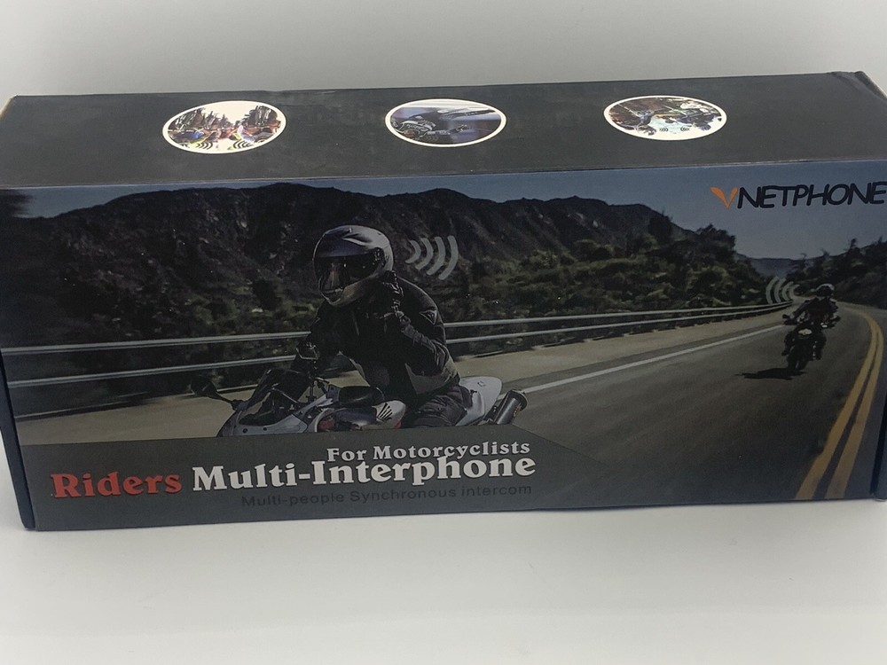 VNetphone V6c Riders Multi-interphone for Motorcyclists Bluetooth 2 Pack