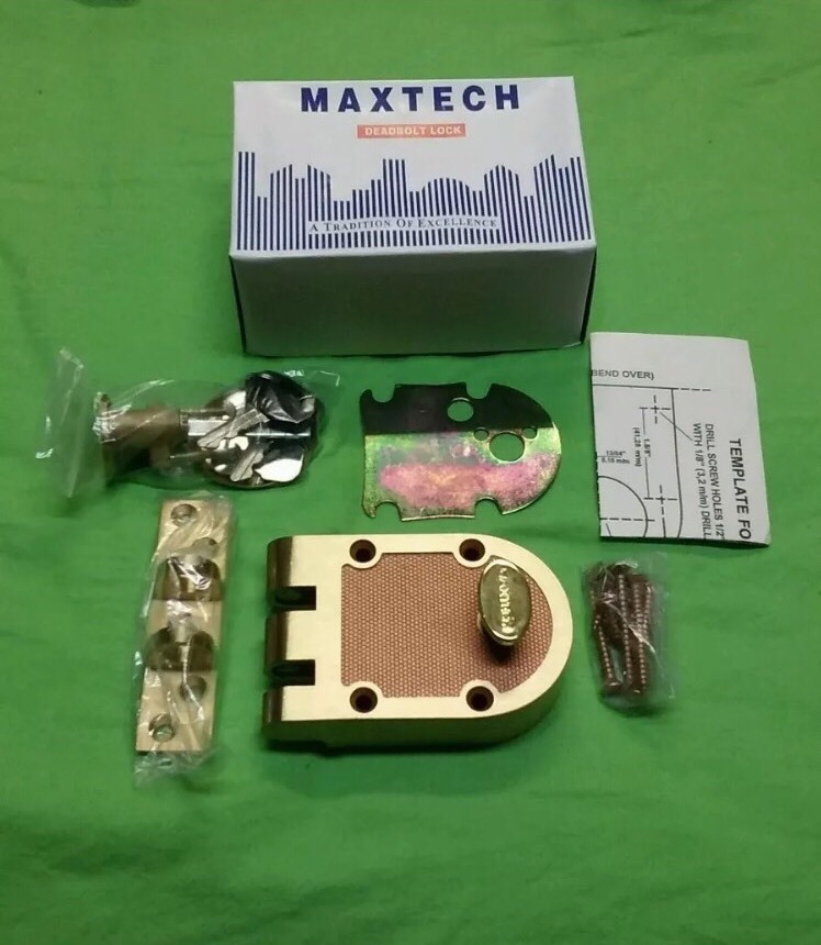 Jimmy-proof Deadbolt Lock Solid Brass best lock. MAXTECH