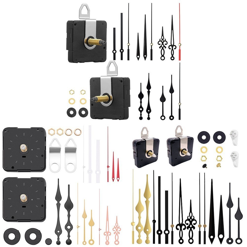 DIY Timekeeping Set With Two Quiet Movements And Assorted Pointer Designs