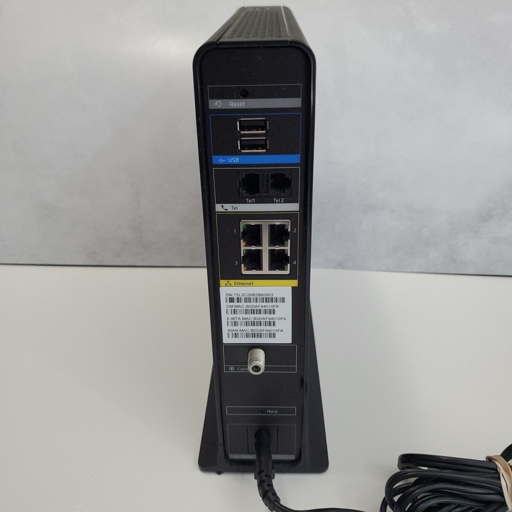 ARRIS TG1682G Wireless Modem Router - Black