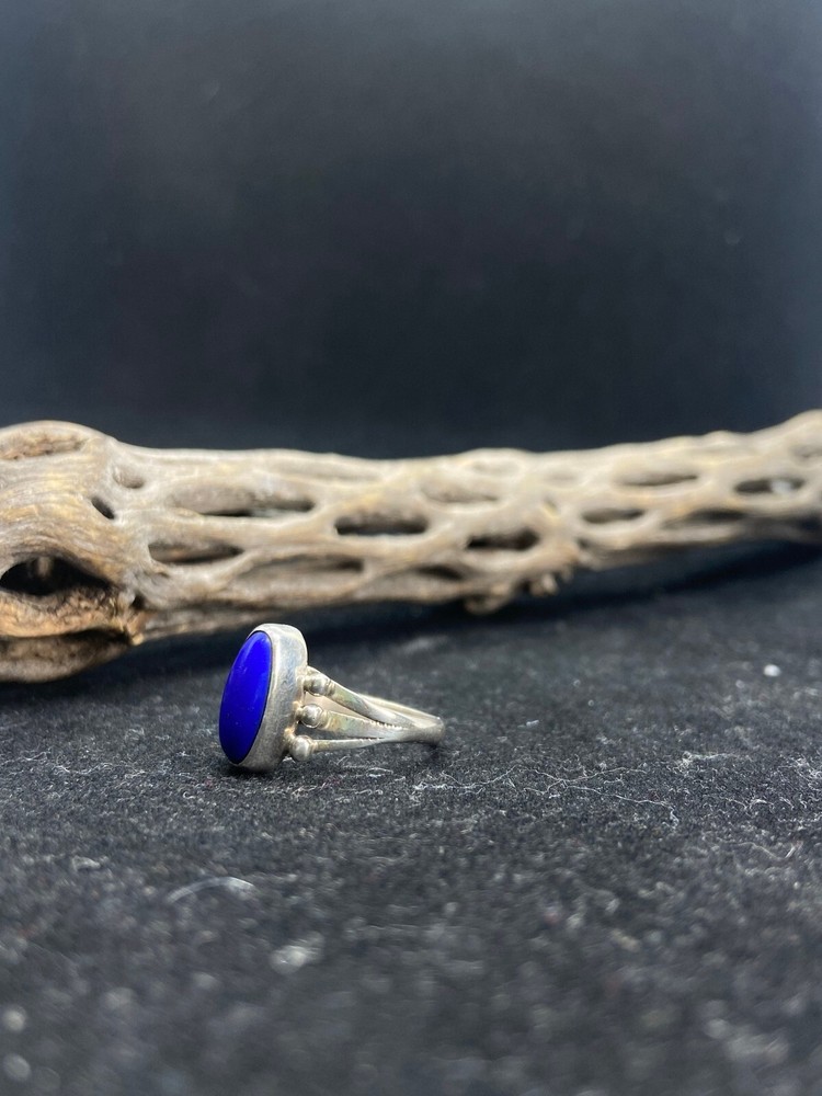 Native American Navajo lapis lazuli sterling silver ring size 6