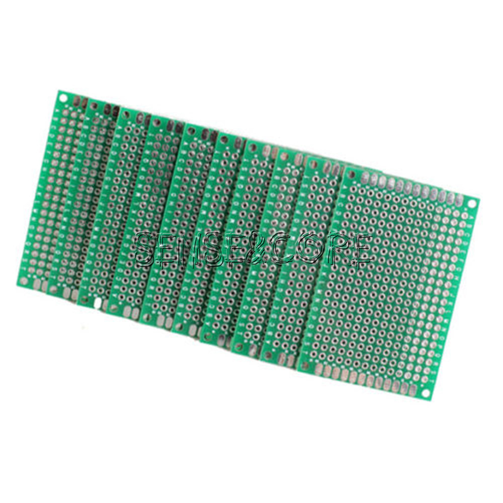 2pcs Double Side Prototype PCB Tinned Universal Breadboard 4x6cm 40mmx60mm FR4-