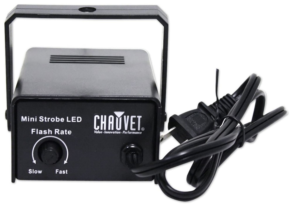 2 Chauvet DJ MINI STROBE LED Compact Strobe Lights With Austable Strobe Rate