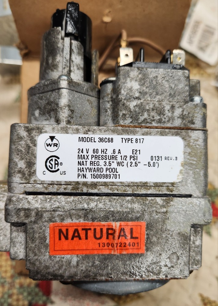 Hayward  Natural Gas Valve  36c68 Type 817
