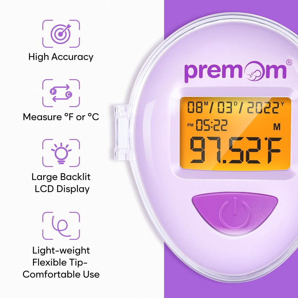 Smart Basal Body Thermometer for Ovulation: Long-Tip for Hands-Free, Digital ...