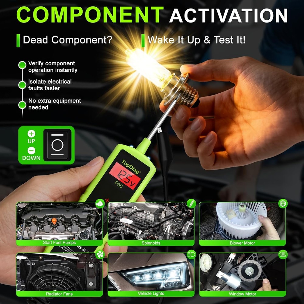 P60 Car PowerScan Probe Electrical Tester Power Circuit Tester Diagnostic Tool