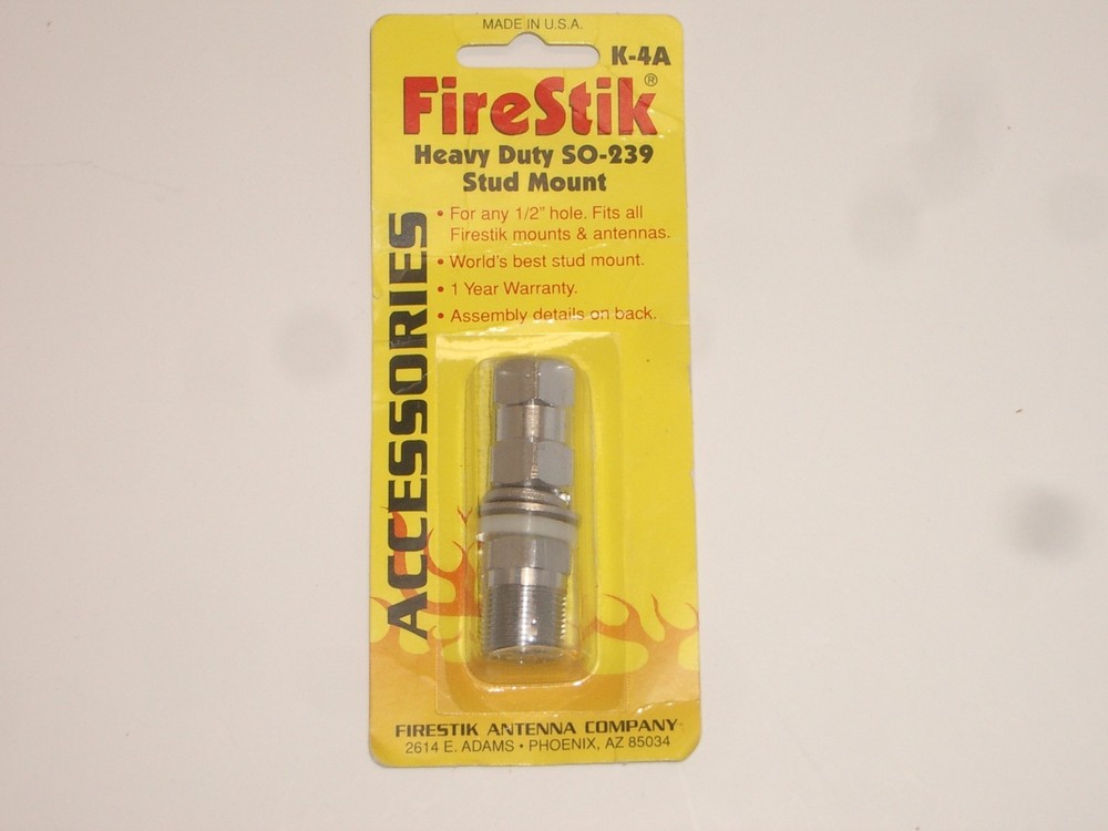 FIRESTIK K-4A HEAVY DUTY ANTENNA MOUNT SO-239 STUD