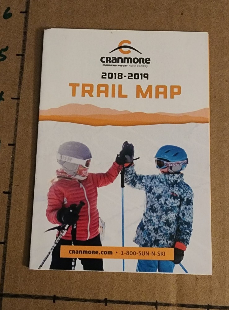 1960'S CRANMORE SKIMOBILE TRAIL MAP BROCHURES(2 DIFF.) PLUS 4 CURRENT TRAIL MAPS