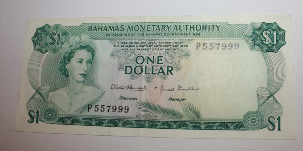 1968 $1 Bahamas Note