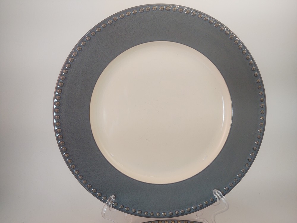 Set of 2 Dansk Reactic Slate (Gray) Dinner Plates