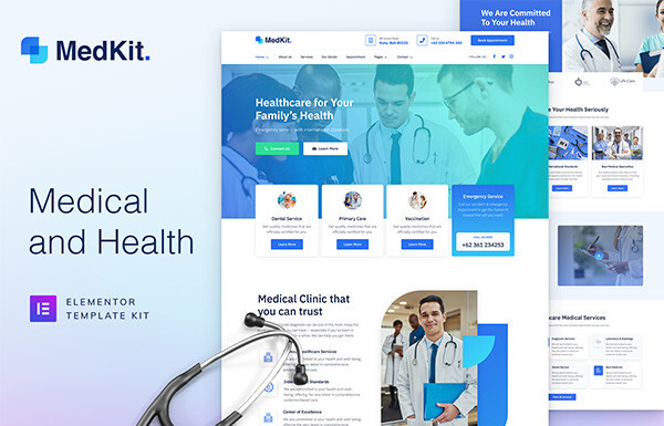 Premium Wordpress Elementor Template Kit Bundle | Health & Medical theme