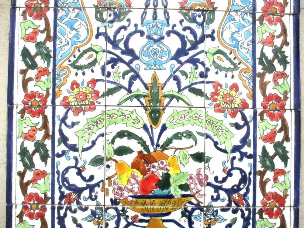 18" x 24" Ceramic tile art Mosaic wall mural Panel Fruit floral BACKSPLASH