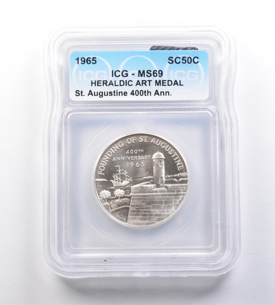1965 So-Called Half Dollar St Augustine 400th Anniversary MS69 ICG *7196