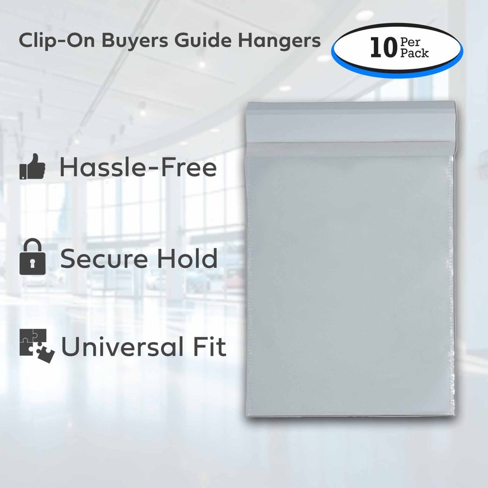 Clip-On Buyers Guide Hangers / Window Form Holders (10 per pack)