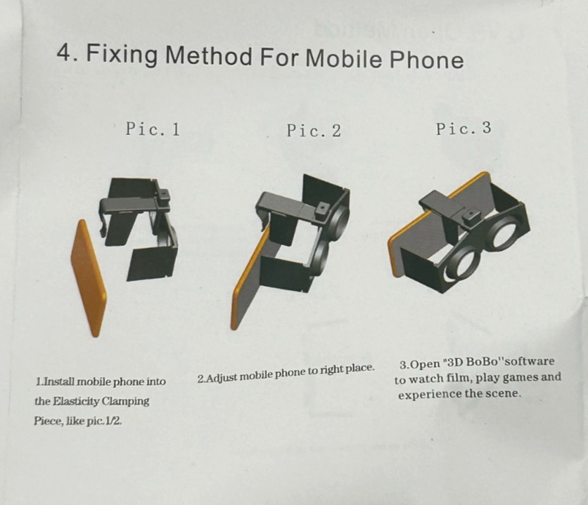 VRFOLD Folding VR Glasses 3D Virtual Reality for mobile phones