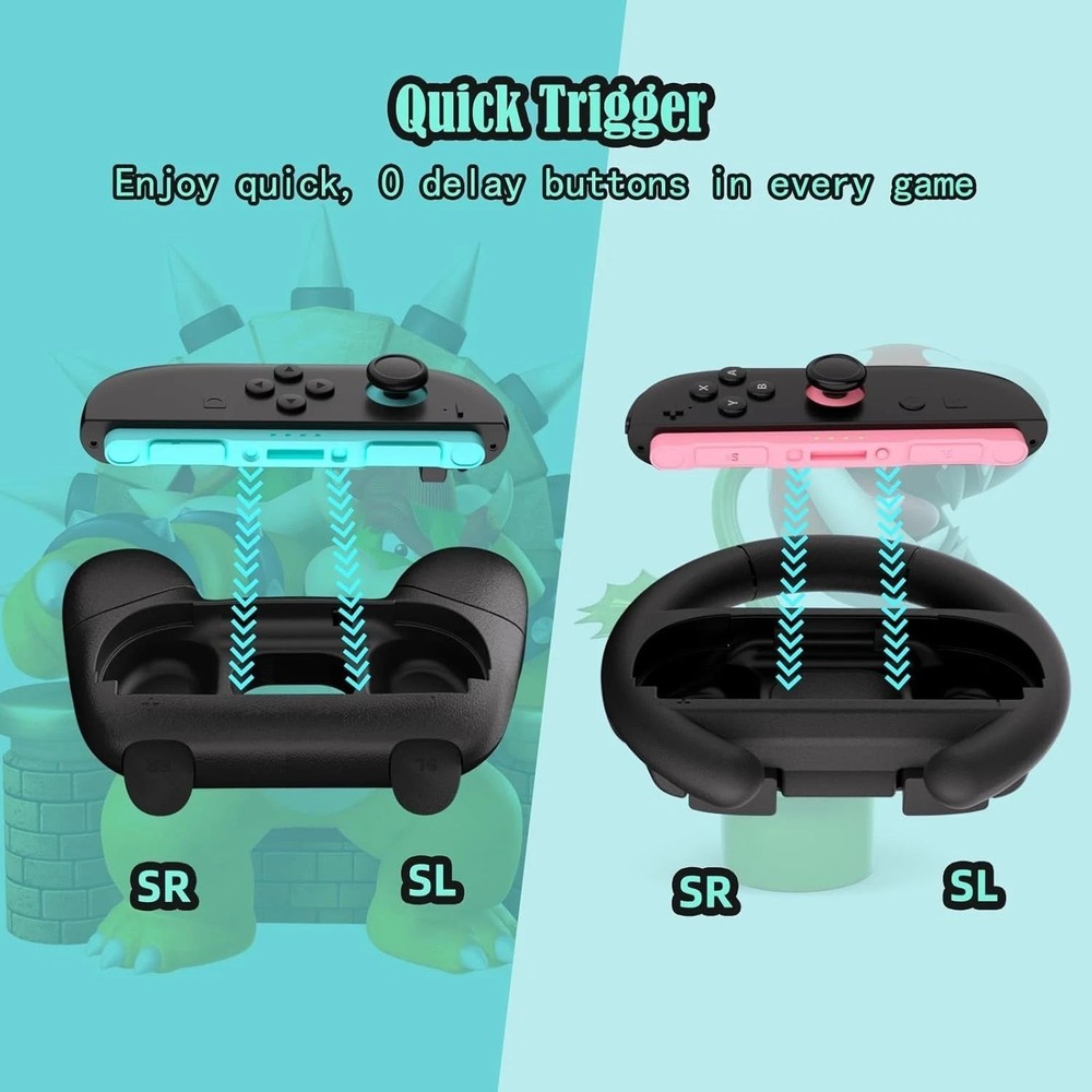 Joy-Con Grip 4 Pack,Steering Wheels for Nintendo Switch 2 Controller,Ergonomic,f