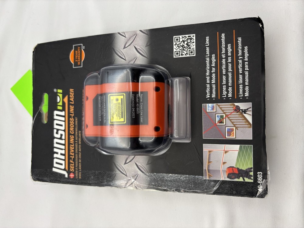 JOHNSON Self Leveling Cross Line Laser 40-6603