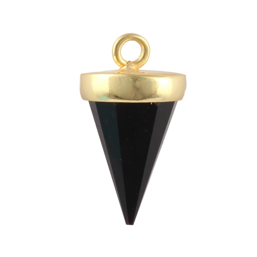Tiny Spike Natural Mix Gemstones Gold Plated DIY Single Bail Pendulum Connectors