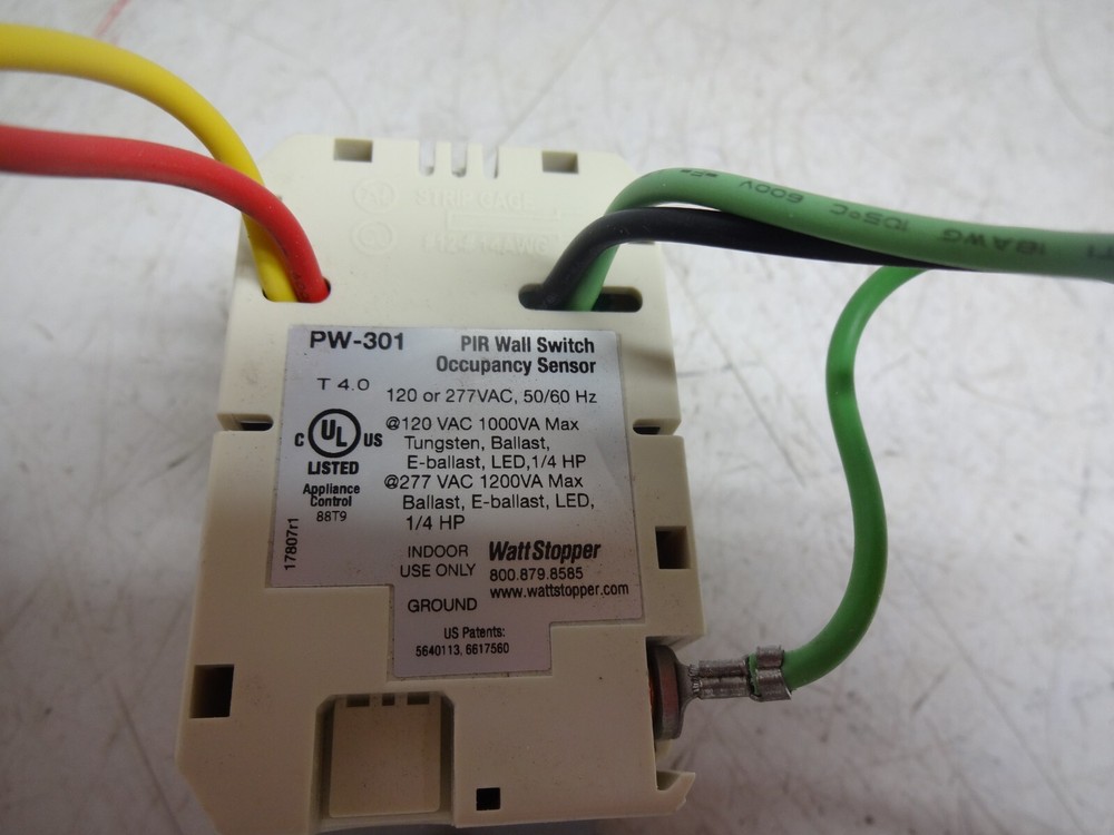 WattStopper PW-301-G Passive Infrared (PIR) Wall Switch Sensor