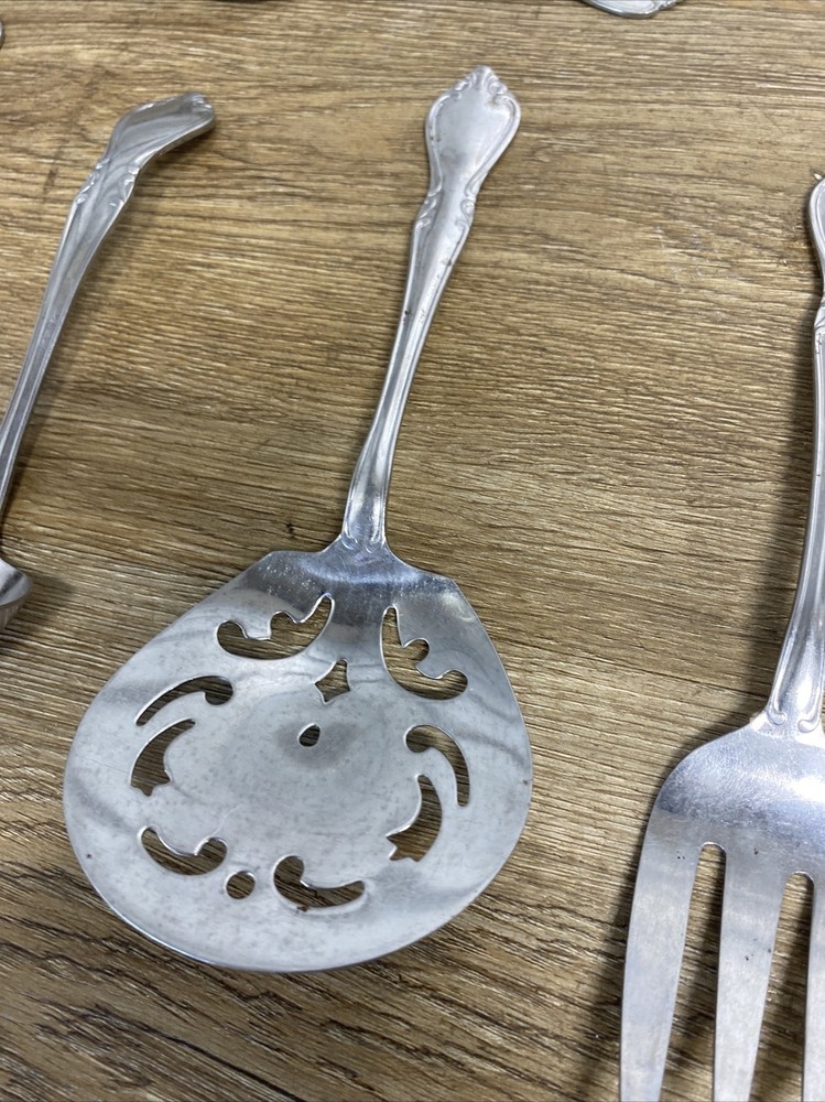 Vtg. 5-Piece Flatware Serving Set CREON By AMC Stainless Japan Pattern