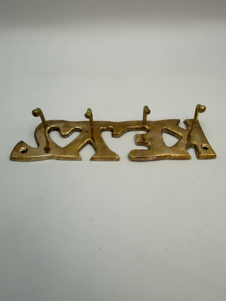 Vintage Solid Brass Key wall hanging Holder entry way Organize