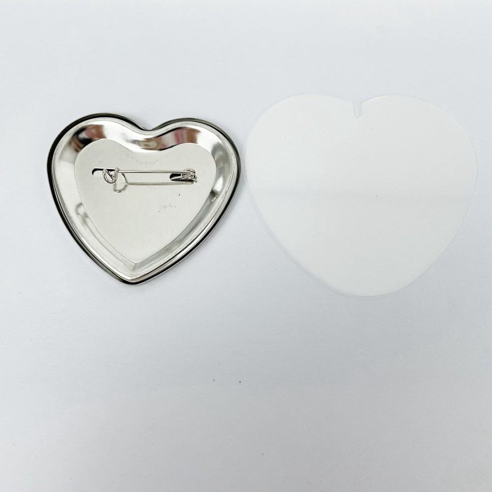 Heart Shape Pin Back Button Parts Badge Maker Craft Tool