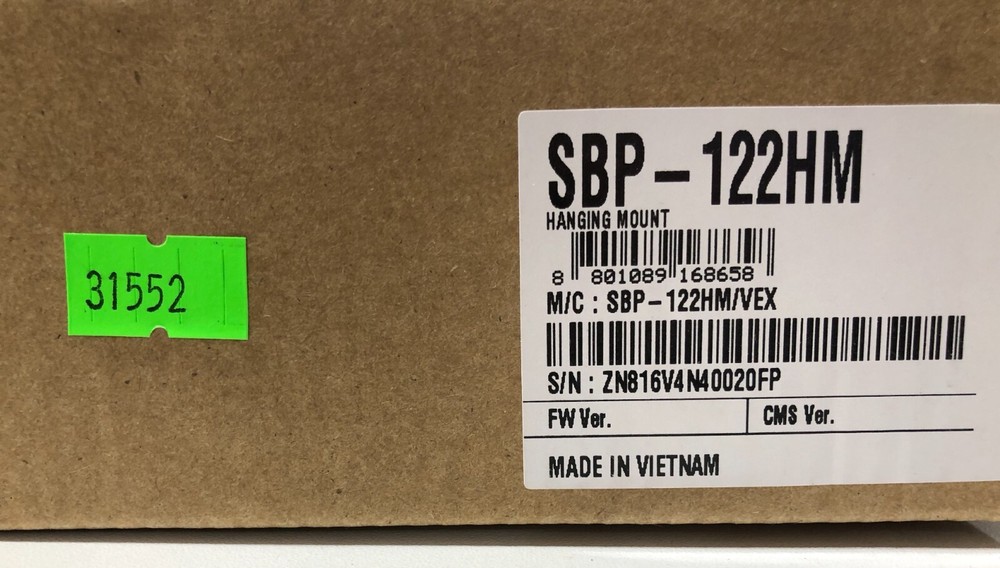 Hanwha Techwin SBP-122HM Hanging Mount Cap Adapter