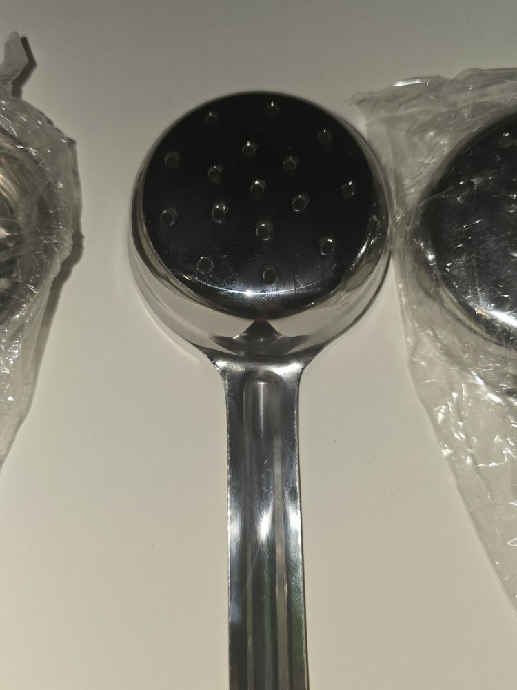 3-Piece Thunder Group Perforated Portion Controller Construction Ladles with...