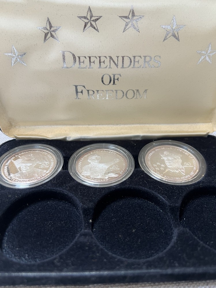 Commemorative 50 Dollar Coin Set Eisenhower Patton MacArthur Uncirculated
