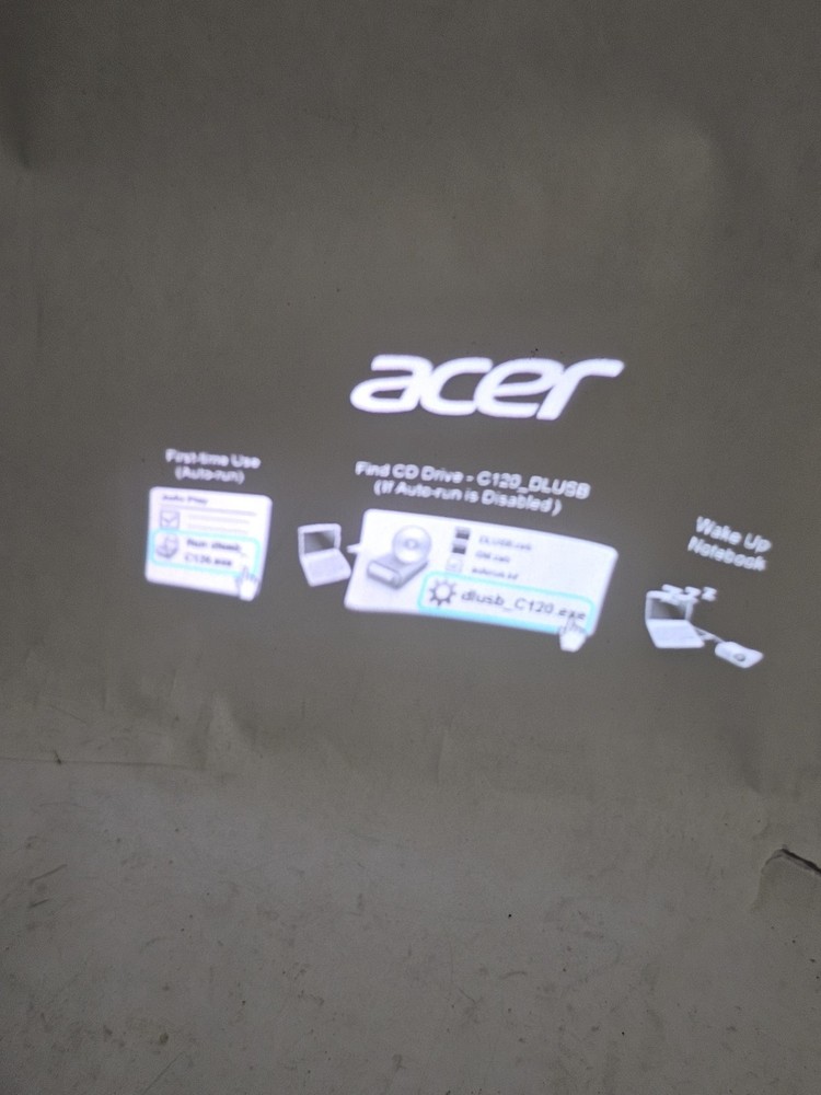 Acer C120 LED WVGA Projector (CWV1109) Tested
