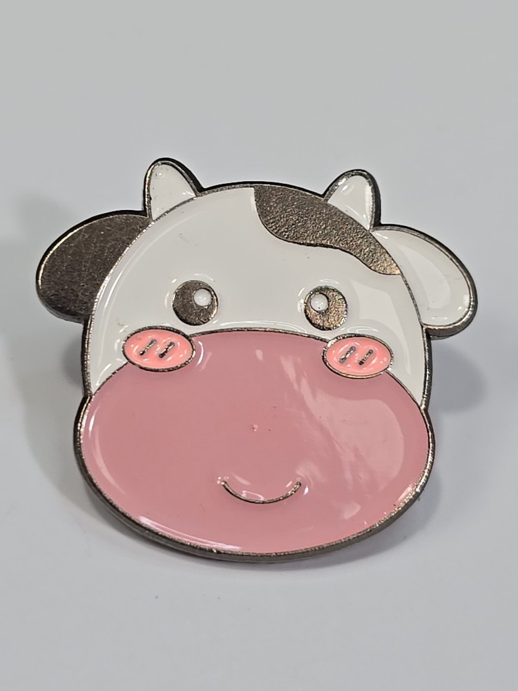 Cute Cow Face Lapel Pin