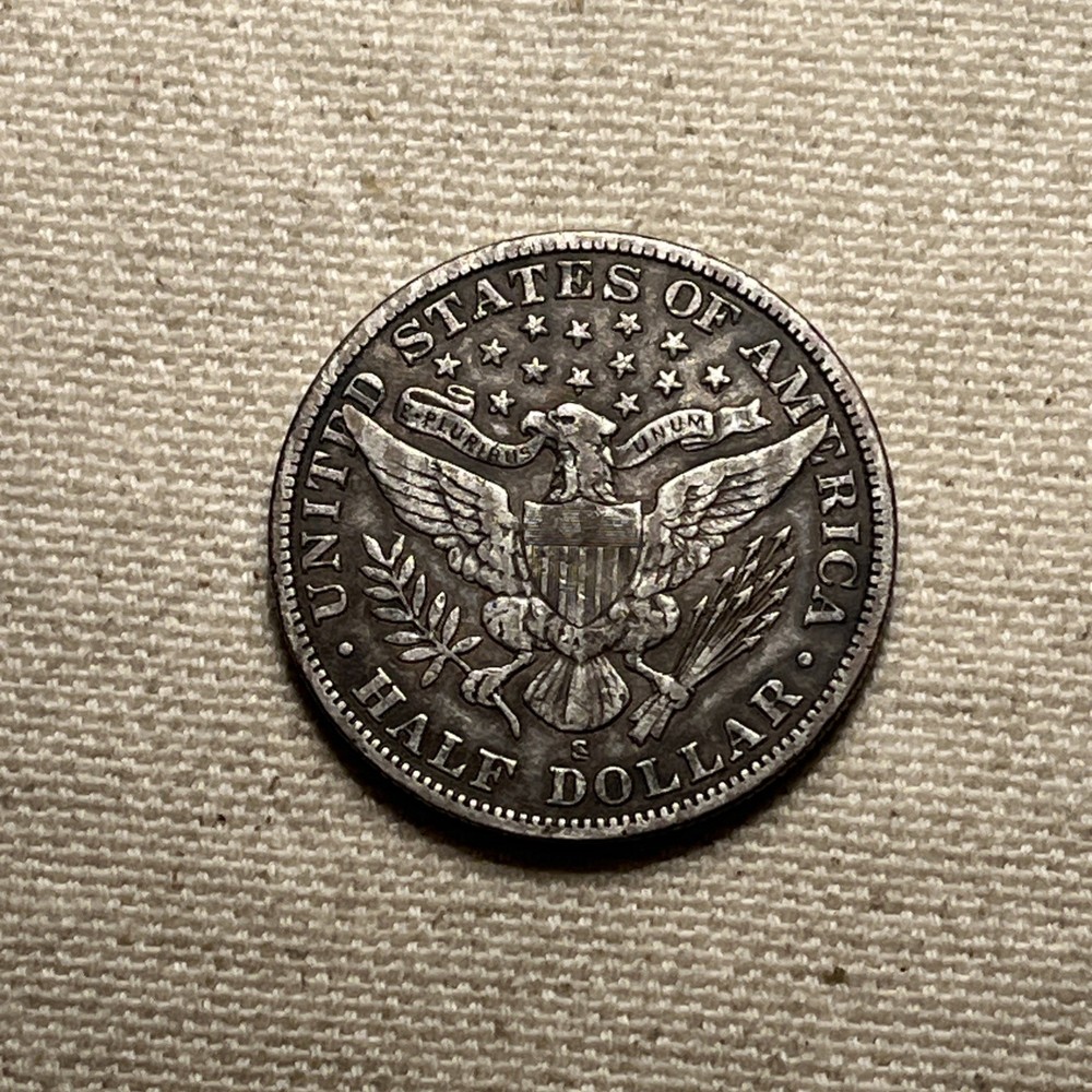 1905-S Barber Half Dollar 90% Silver ~ BETTER DATE ~ VF++ DETAILS