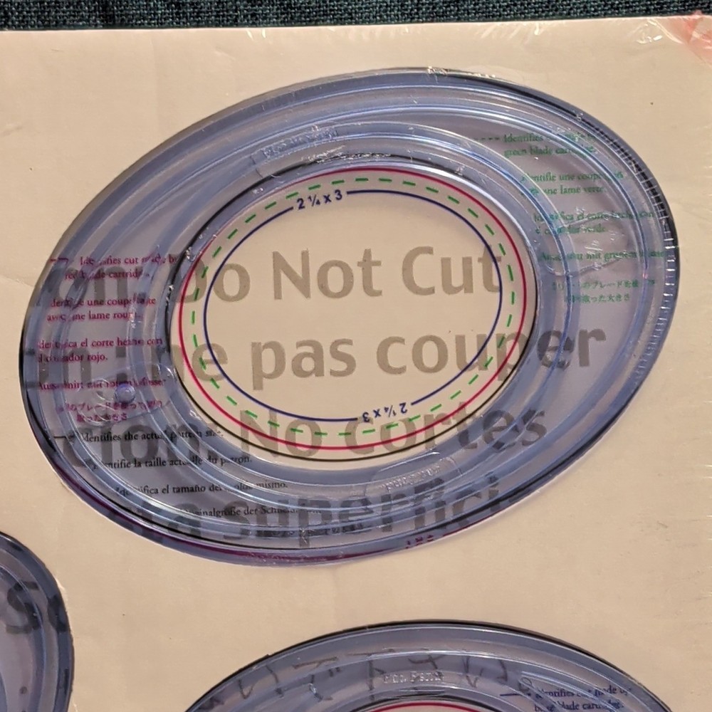 Creative Memories Custom Cutting System 4 Oval Patterns A33 Template Set SEALED