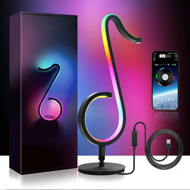PulseBeat: Music Note RGB LED Lamp