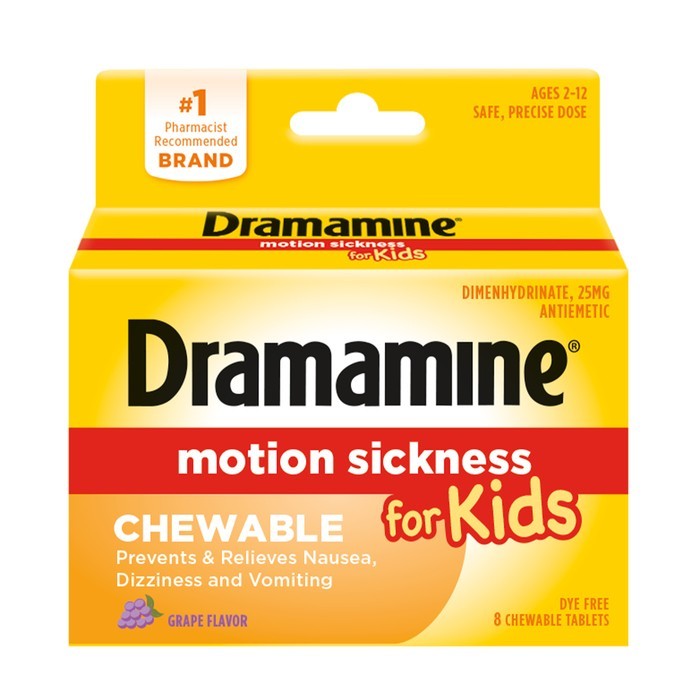 DRAMAMINE KID CHEWTAB GRAPE 8CT