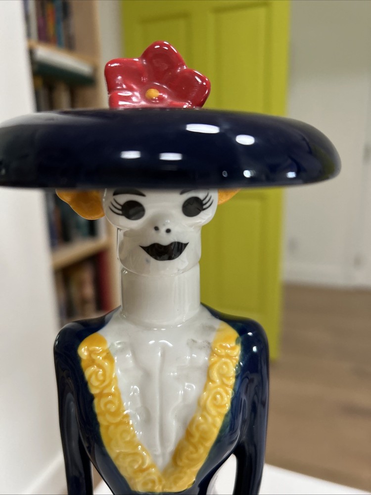 Doña Celia Tequila Blanco Empty Bottle/ Decanter “Día de Los Muertos”